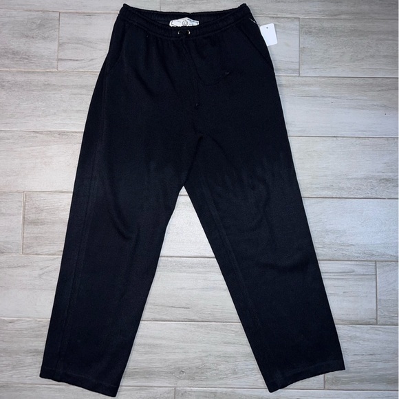 St. John Sport Black Santana Knit Monochrome Elastic Waist Pants, Women’s Size 2 - Picture 1 of 6
